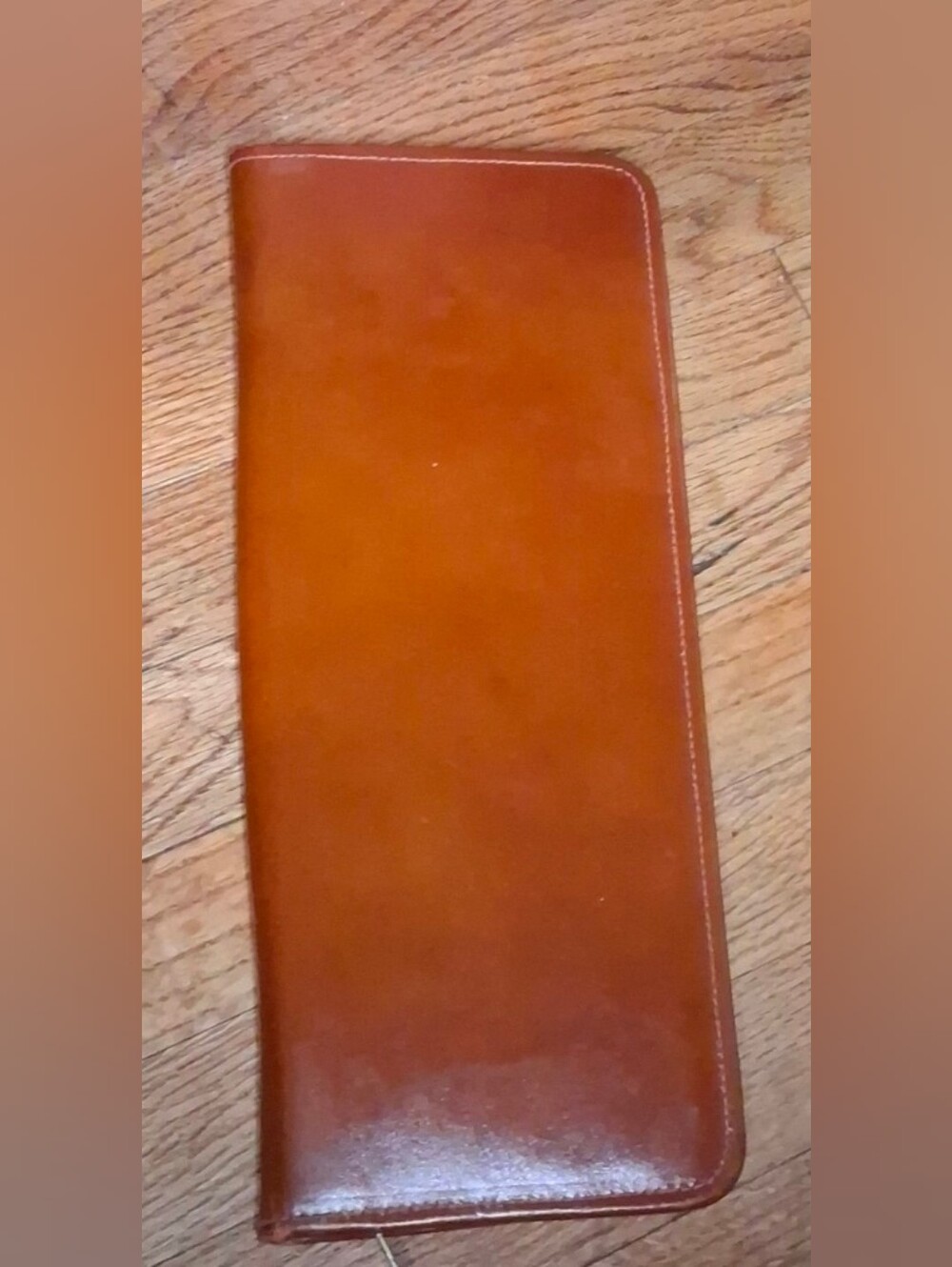 Tommy Traveler - Vintage Genuine Top Grain Cowhide Leather Zip Around Tie Case